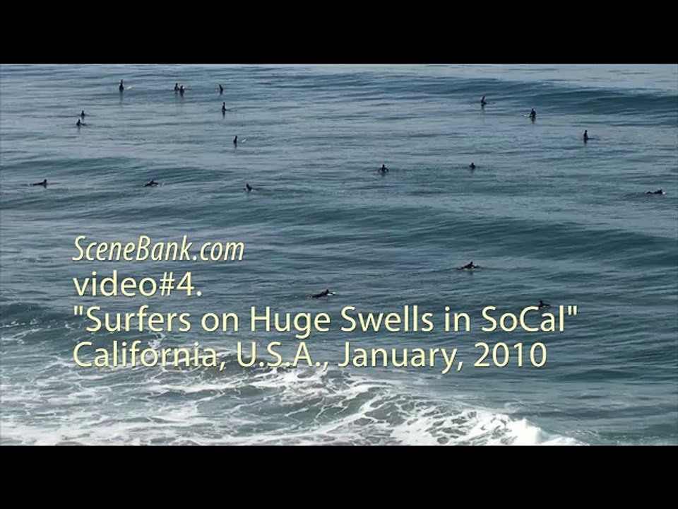 Surfers on Huge Swells in SoCal