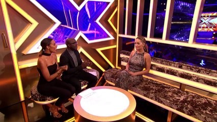 Melvin and Rochelle talk Lauren’s elimination with Rita | The Xtra Factor 2015