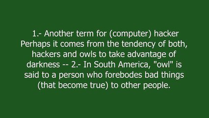 owl meaning and pronunciation