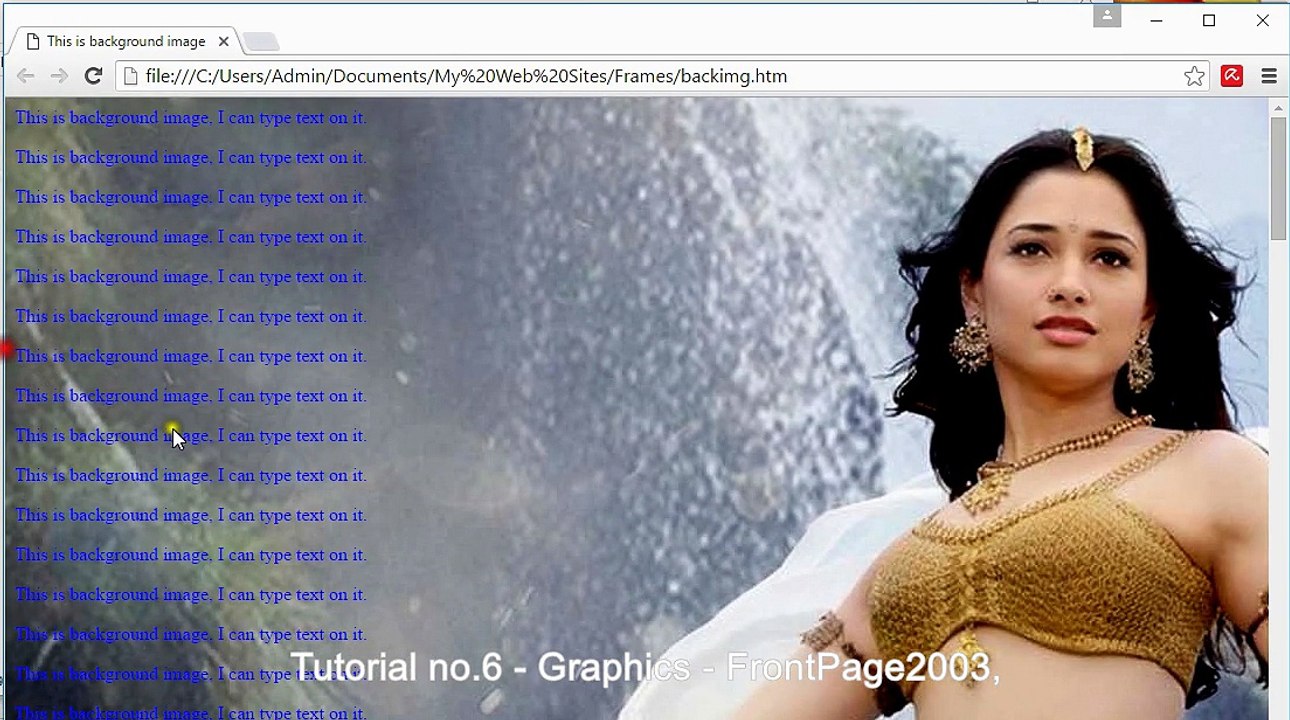 Tutorial no.6 - Graphics - FrontPage2003,