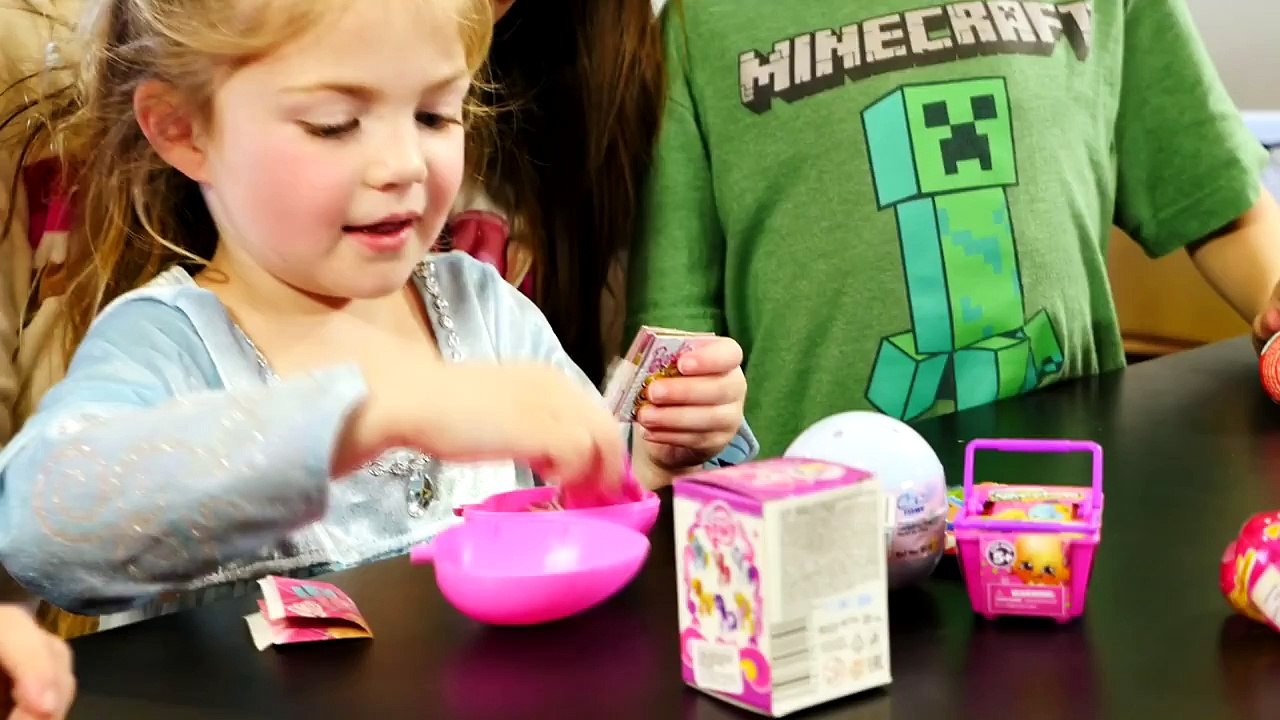 DCTC Fans Surprise Egg Opening Kinder Eggs Shopkins Minecraft Barbie Hello Kitty MLP Toys