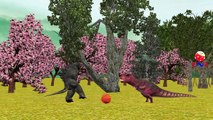 Dinosaurs Vs Godzilla Cartoons Singing Finger Family Children Nursery Rhymes | Epic Rap Ba