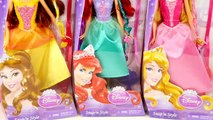 3 Disney Princess Snap n Style Barbie Dolls Ariel Belle Sleeping Beauty Hair Clip Tiara by DCTC