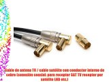 Alta calidad aricona TV cable de antena coaxial conector chapado en oro de 90 ?? 2 m