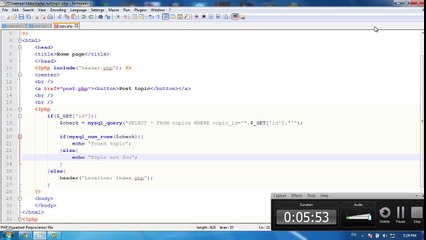 PHP Forum #18 - Accessing topics