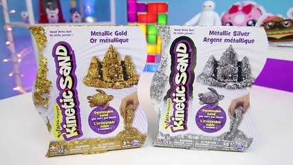 Metallic Kinetic Sand GOLD and SILVER with Ice Cream Treats Accessories Playset!