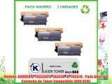 KONVER K-TN2220/K-TN2210/ K-TN2010 Pack Ahorro 3 T?ner Compatible (NON OEM) reemplaza toner