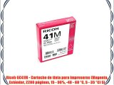 Ricoh GC41M - Cartucho de tinta para impresoras (Magenta Est?ndar 2200 p?ginas 15 - 90% -40