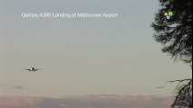 Qantas A380 Landing at Melbourne Airport Heavy Crosswind  Crosswind Landing