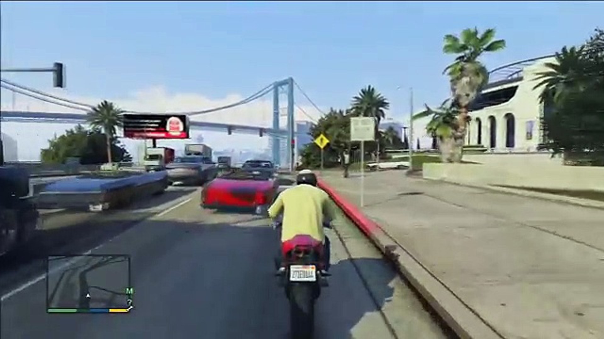 GTA 5 FULL HD SPORT BIKE Gameplay !!! Grand Theft Auto V PS3 Xbox 360, image size:1920x1080