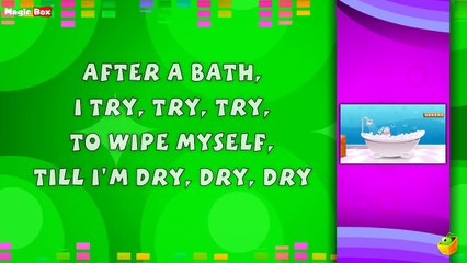 After A Bath I Try Try Try Lyrical Video | English Nursery Rhymes Full Lyrics For Kids & Children