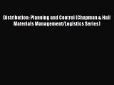 [PDF Download] Distribution: Planning and Control (Chapman & Hall Materials Management/Logistics
