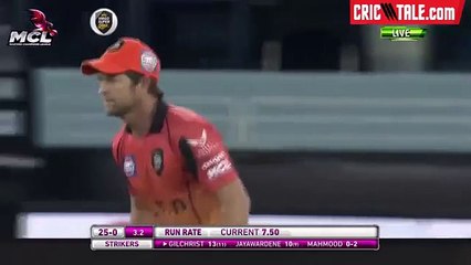 Azhar Mehmood Gets The Wicket of Adam Gilchrist 2016