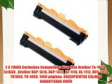 2 X TONER Cartuchos Compatibles Non Oem Brother Tn-1050  Tn1050  Brother DCP-1510 DCP-1512