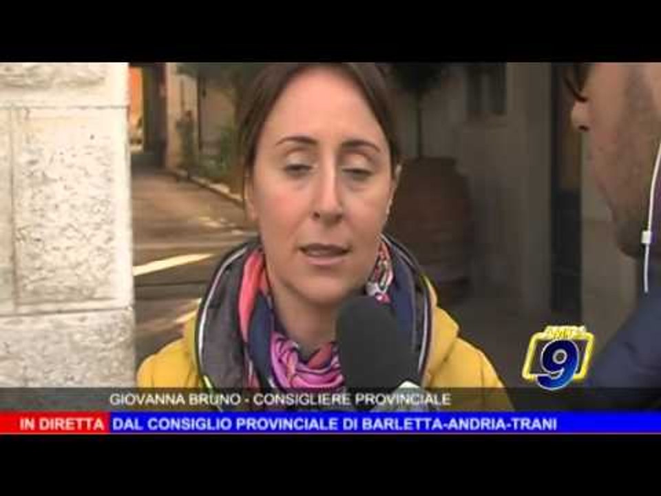 Consiglio Provinciale BAT, intervista in diretta a Giovanna Bruno (Provincia Civica)