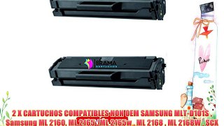 2 X CARTUCHOS COMPATIBLES NON OEM SAMSUNG MLT-D101S  Samsung ML 2160 ML 2165  ML 2165w  ML