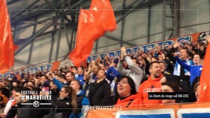 Les chants du virage sud lors d'OM - LOSC (1-1)