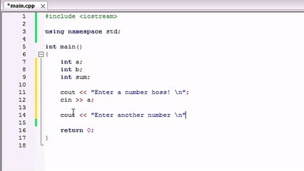 Buckys C++ Programming Tutorials - 5 - Creating a Basic Calculator