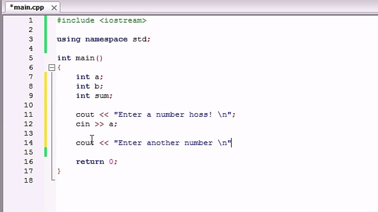 Buckys C++ Programming Tutorials - 5 - Creating a Basic Calculator