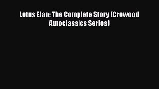 [PDF Download] Lotus Elan: The Complete Story (Crowood Autoclassics Series) [Download] Full