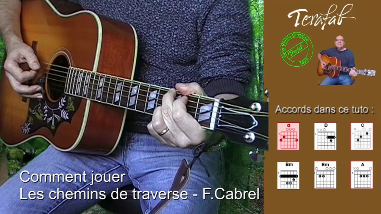 Les chemins de traverse - Cabrel [Tuto guitare] by Terafab