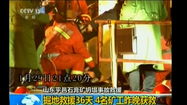 Sauvetage de 4 mineurs chinois bloqués depuis 36 jours