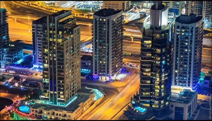 DUBAI CITY NIGHT TIMELAPSE