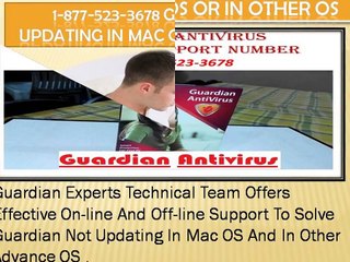 1-877-523-3678 Guardian Not Updating In MAC OS Or In Other OS