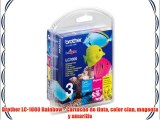 Brother LC-1000 Rainbow - Cartucho de tinta color cian magenta y amarillo