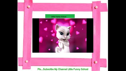 5 Little Monkeys Jumping On The Bed|Talking Angela