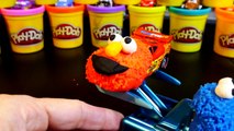 Play-Doh Cookie Monster Elmo Sesame Street - Disney Pixar Cars Mater Lightning Mcqueen Cars!