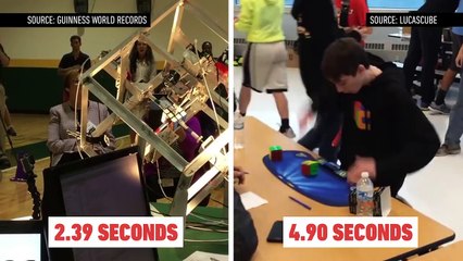 Watch a robot solve a Rubik's Cube in 1.04 seconds