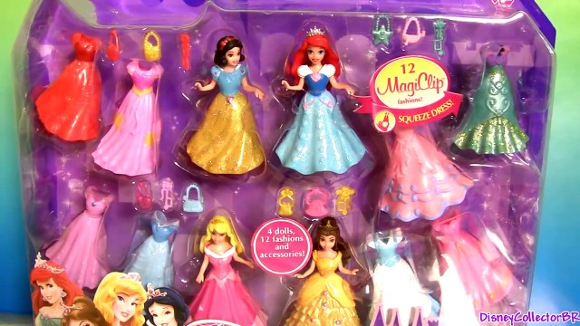 10 Disney Princess MagiClip Collection Merida Belle Snow Ariel Elsa Anna Play Doh 12 Fashi