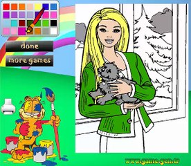 Barbie Güzel Kızı Boyama Oyunu