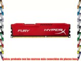 HyperX Fury - Memoria RAM de 16 GB (1600 MHz DDR3 Non-ECC CL10 DIMM Kit 2x8 GB) Color Rojo