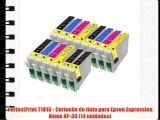 PerfectPrint T1816 - Cartucho de tinta para Epson Expression Home XP-30 (14 unidades)