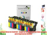 Colour Direct bi-3sLC123 - Juego de 12 cartuchos de tinta grandes para impresoras Brother