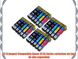 20 (4 juegos) Compatible Epson 26 XL Series cartuchos de tinta de alta capacidad