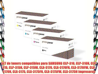 SET de toners compatibles para SAMSUNG CLP-310 CLP-310N CLP-315 CLP-315N CLP-315W CLX-3170