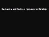 (PDF Download) Mechanical and Electrical Equipment for Buildings PDF