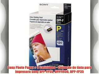 Sony Photo Paper   2 Cartridges - Cartucho de tinta para impresora Sony DPP-FP55 DPP-FP50 DPP-FP35