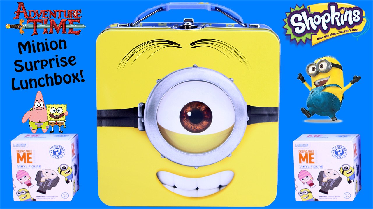 Despicable Me Minion Surprise Lunchbox | Shopkins Baskets Minion Blind Bag - Finger Puppet SpongeBob