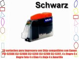 20 cartuchos para impresora con Chip compatibles con Canon PGI-525BK CLI-526BK CLI-526C CLI-526M