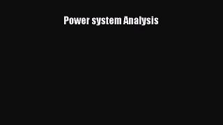 (PDF Download) Power system Analysis Download