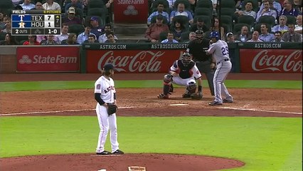 Springer makes catch then runs into the wall