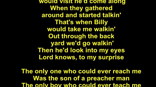 Dusty Springfield – Son Of A Preacher Man Lyrics