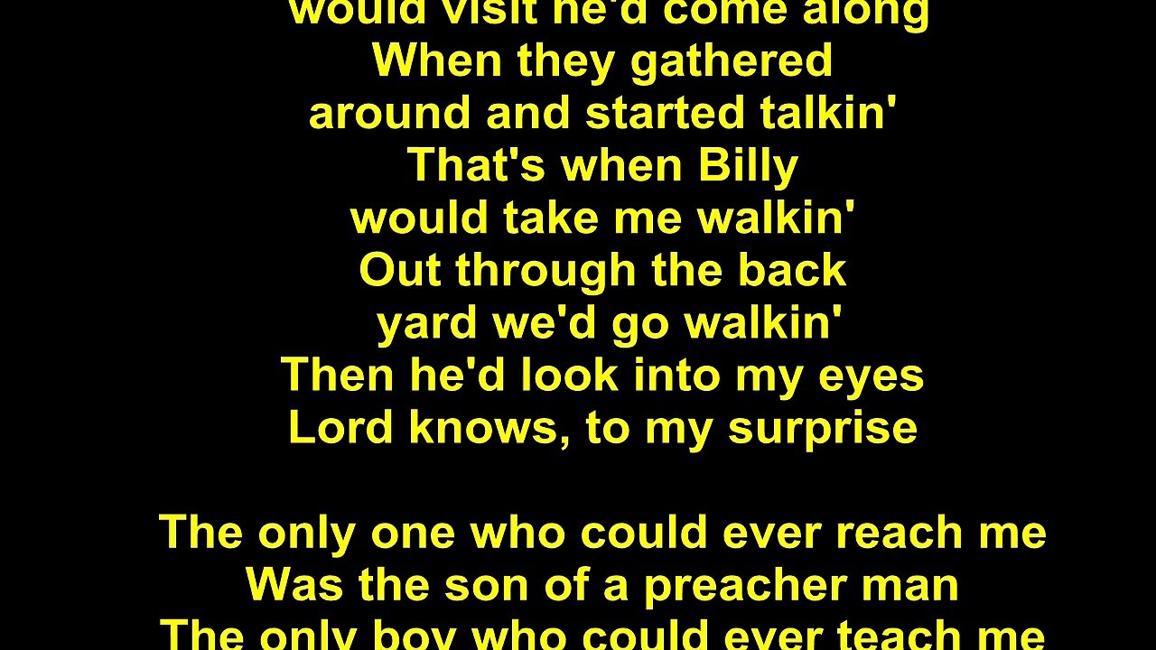Dusty Springfield – Son Of A Preacher Man Lyrics