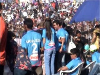 Actor Salman Khan boosts morale of CCL6 tournament in Ahmedabad at Sardar Stadium