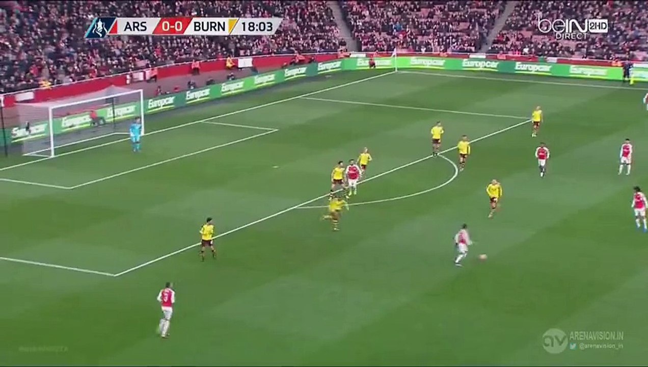 1-0 Alex Oxlade-Chamberlain - Arsenal v. Burnley 30.01.2016 HD