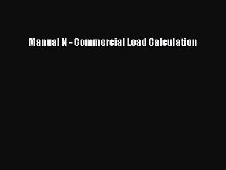 (PDF Download) Manual N - Commercial Load Calculation Download